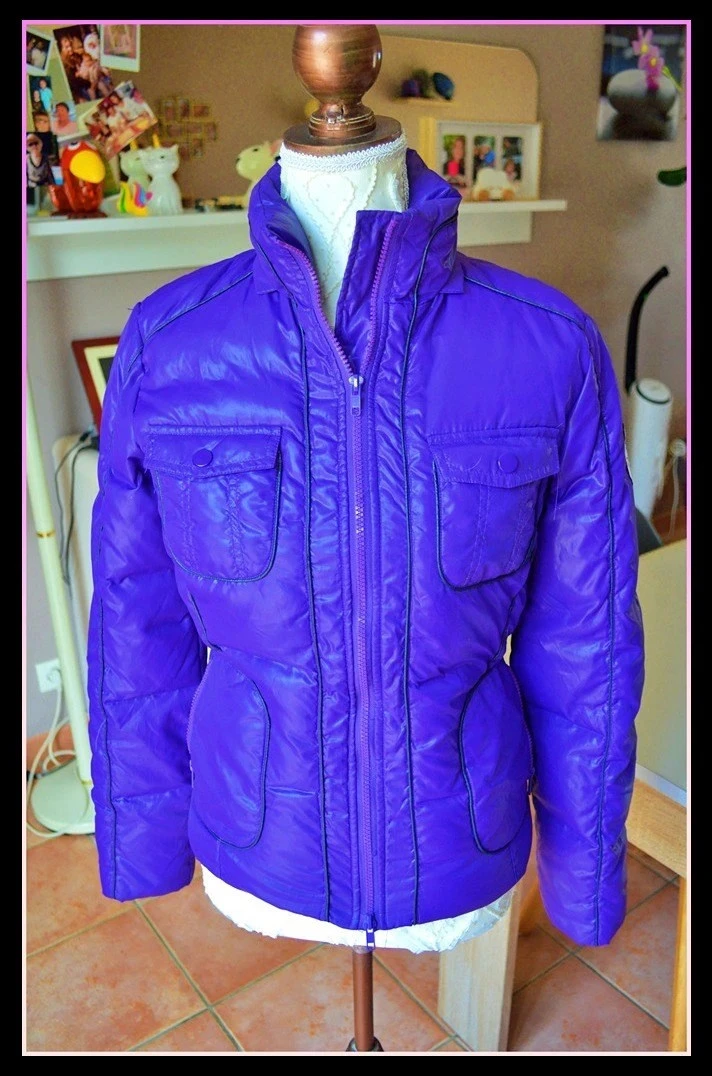 Doudoune Kaporal – M – Violet – garnissage plumes et duvet